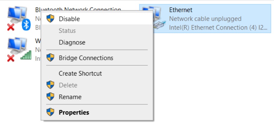 Network Control Panel - Disable Network Adapters _gallery ><